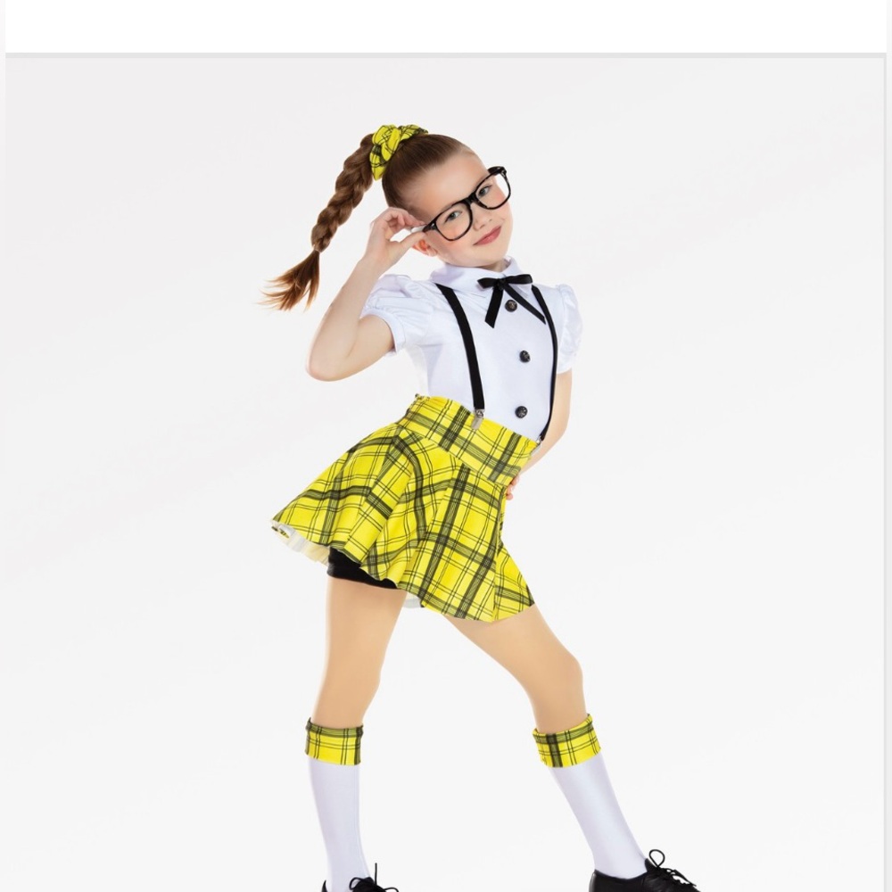 Plaid Yellow and White Kids Costume